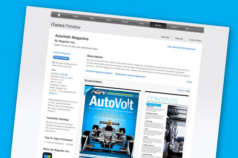 AutoVolt Magazine on Apple iTunes