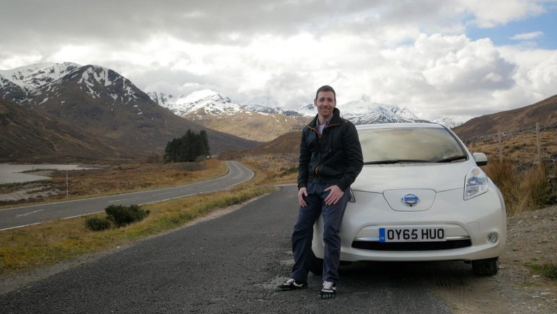 Chris Ramsey with Nissan LEAF 30kWh