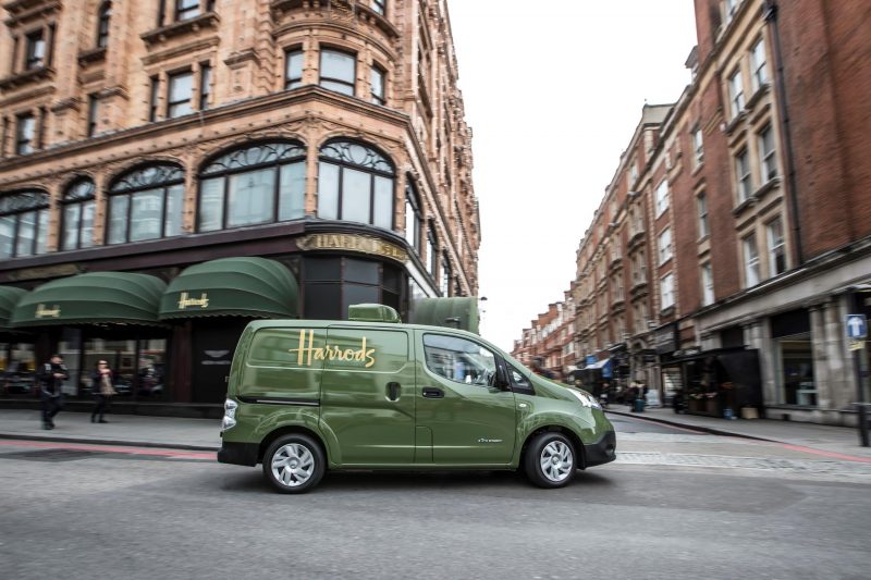 All electric Nissan e-NV200 revolutionises iconic Harrods delivery fleet